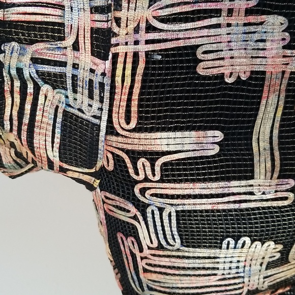 BEREK Vintage 90s Gold Eclipse Open Front Jacket - Picture 7 of 9